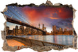 Brooklyn Bridge Park New York  3D Wandtattoo Wanddurchbruch
