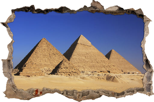 Pyramiden von Gizeh  3D Wandtattoo Wanddurchbruch