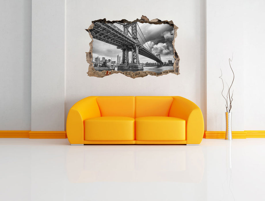 Manhattan Bridge New York 3D Wandtattoo Wanddurchbruch Wand