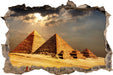 Pyramiden von Gizeh im Sonnenlicht  3D Wandtattoo Wanddurchbruch