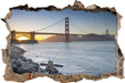 Imposante Golden Gate Bridge  3D Wandtattoo Wanddurchbruch