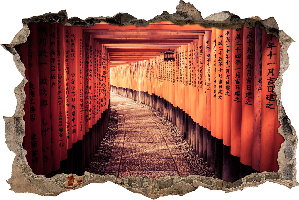 Pixxprint Gebetsgang Tempel, 3D Wandtattoo