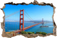 Golden Gate Bridge in USA 3D Wandtattoo Wanddurchbruch