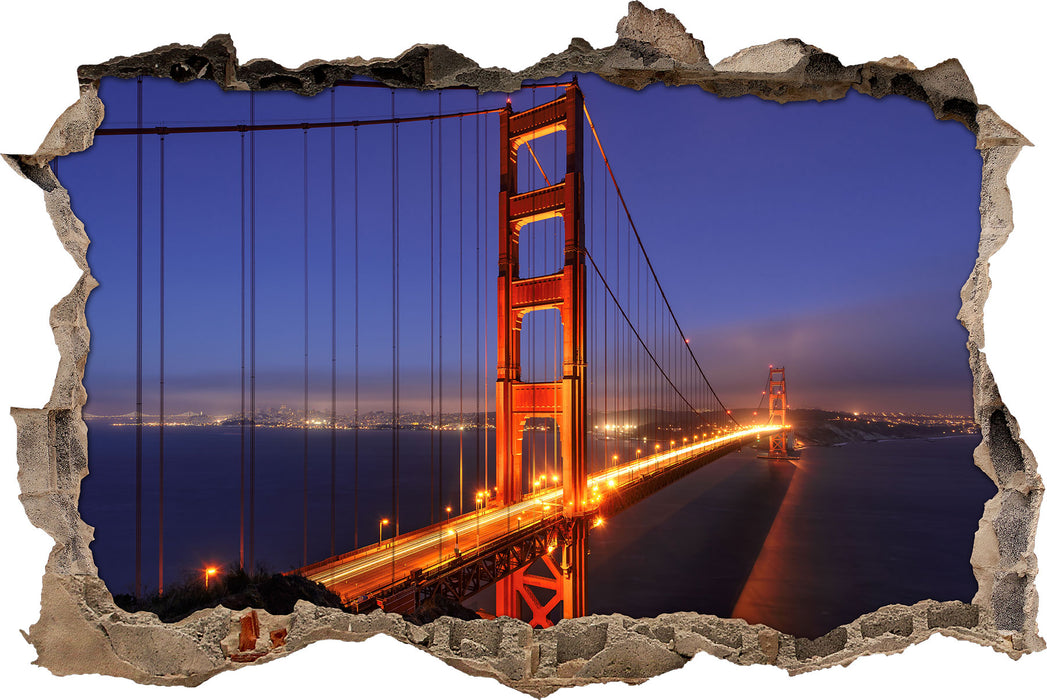 Pixxprint Golden Gate Bridge San Francisco, 3D Wandtattoo