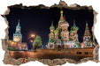 Basilius Kathedrale in Moskau  3D Wandtattoo Wanddurchbruch