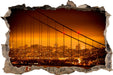 San Francisco Skyline  3D Wandtattoo Wanddurchbruch