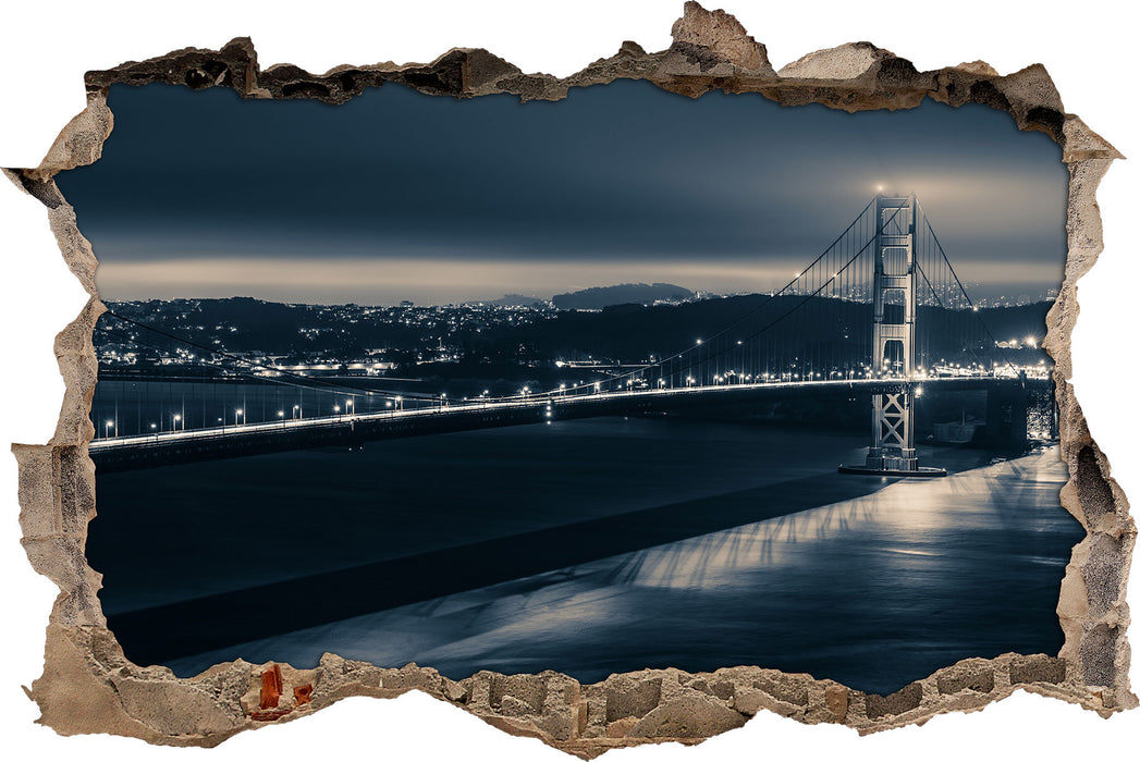 Pixxprint Golden Gate Bridge in New York, 3D Wandtattoo