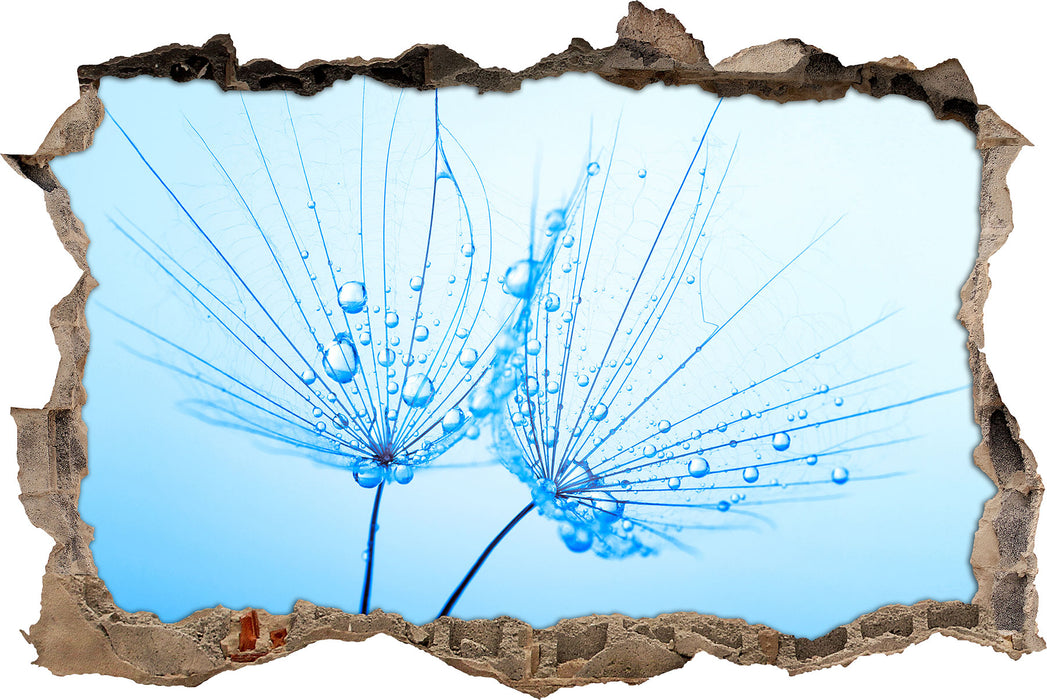 Pixxprint Pusteblumen mit Tautropfen, 3D Wandtattoo