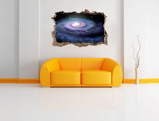 Sternenwirbel Galaxie 3D Wandtattoo Wanddurchbruch Wand