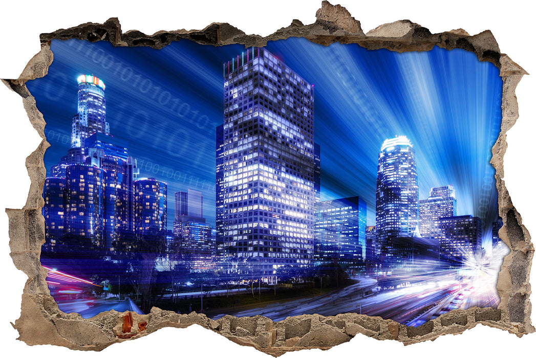 Pixxprint Los Angeles Matrix, 3D Wandtattoo