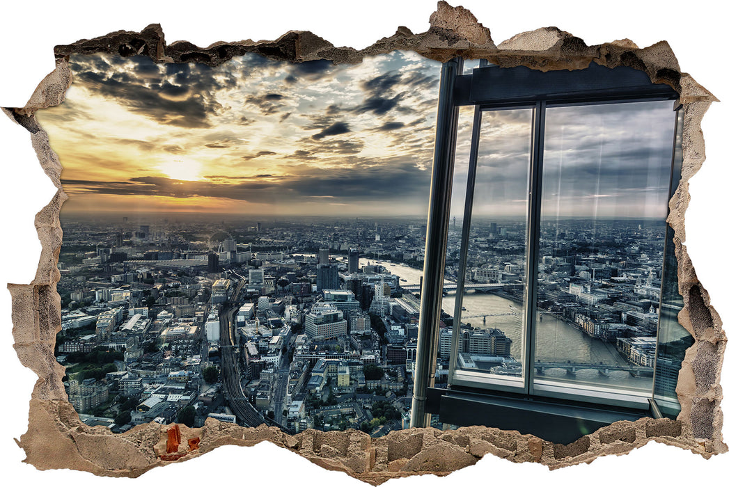 Pixxprint wunderschöner Blick über New York, 3D Wandtattoo