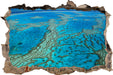 Wunderschöne Ozean Riffe  3D Wandtattoo Wanddurchbruch