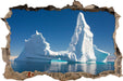Riesiger kunstvoller Eisberg  3D Wandtattoo Wanddurchbruch