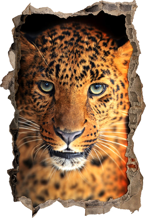 Pixxprint Stolzer Leopard, 3D Wandtattoo