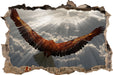 Adler über den Wolken 3D Wandtattoo Wanddurchbruch