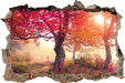 Ruhige Herbstlandschaft 3D Wandtattoo Wanddurchbruch