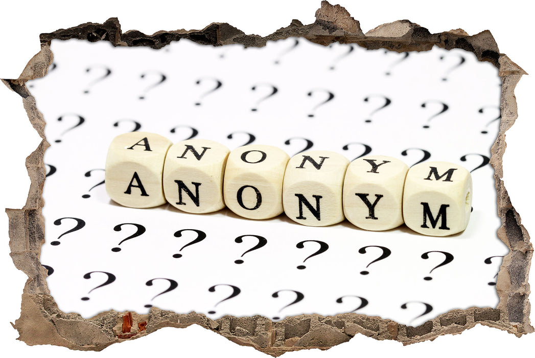 Pixxprint Anonymus Würfel, 3D Wandtattoo