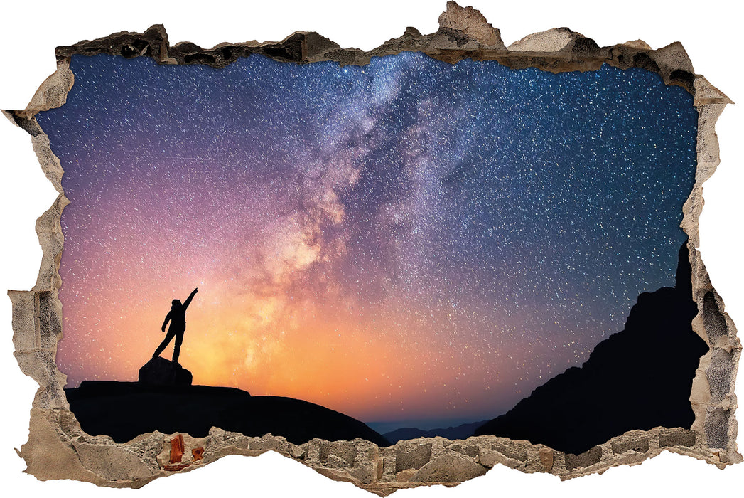 Pixxprint Sternenfänger Milchstraße, 3D Wandtattoo