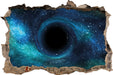 Schwarzes Loch im Weltall 3D Wandtattoo Wanddurchbruch