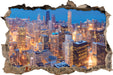 Luftaufnahme Chicago  3D Wandtattoo Wanddurchbruch