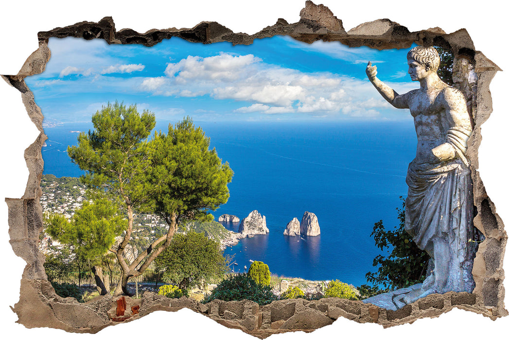 Pixxprint Insel Capri in Italien, 3D Wandtattoo