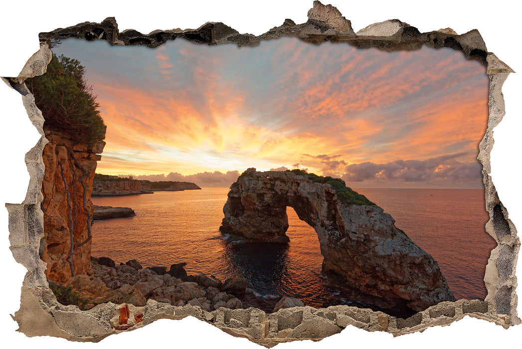 Pixxprint Ein Tag beginnt - Es Pontas, 3D Wandtattoo