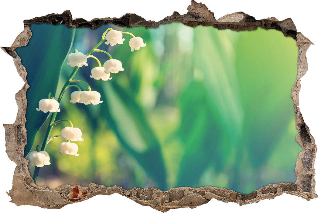 Pixxprint Blühende Maiglöckchen, 3D Wandtattoo