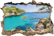 Mallorca Bay Cove 3D Wandtattoo Wanddurchbruch