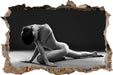 sexy Frau macht Yoga 3D Wandtattoo Wanddurchbruch