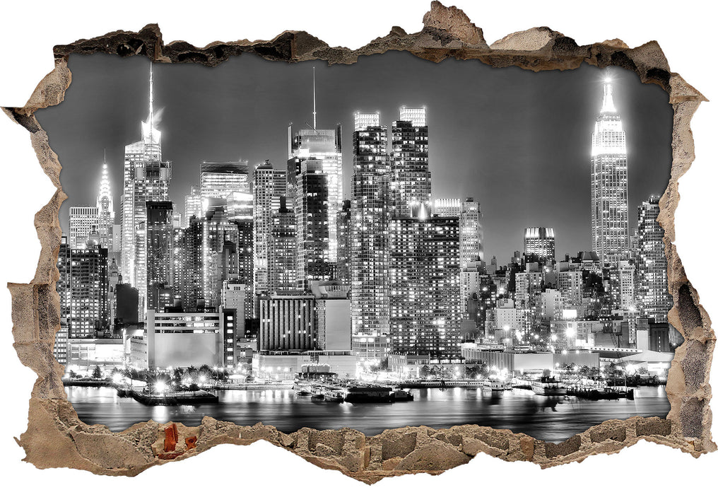 Pixxprint New York City Skyline, 3D Wandtattoo