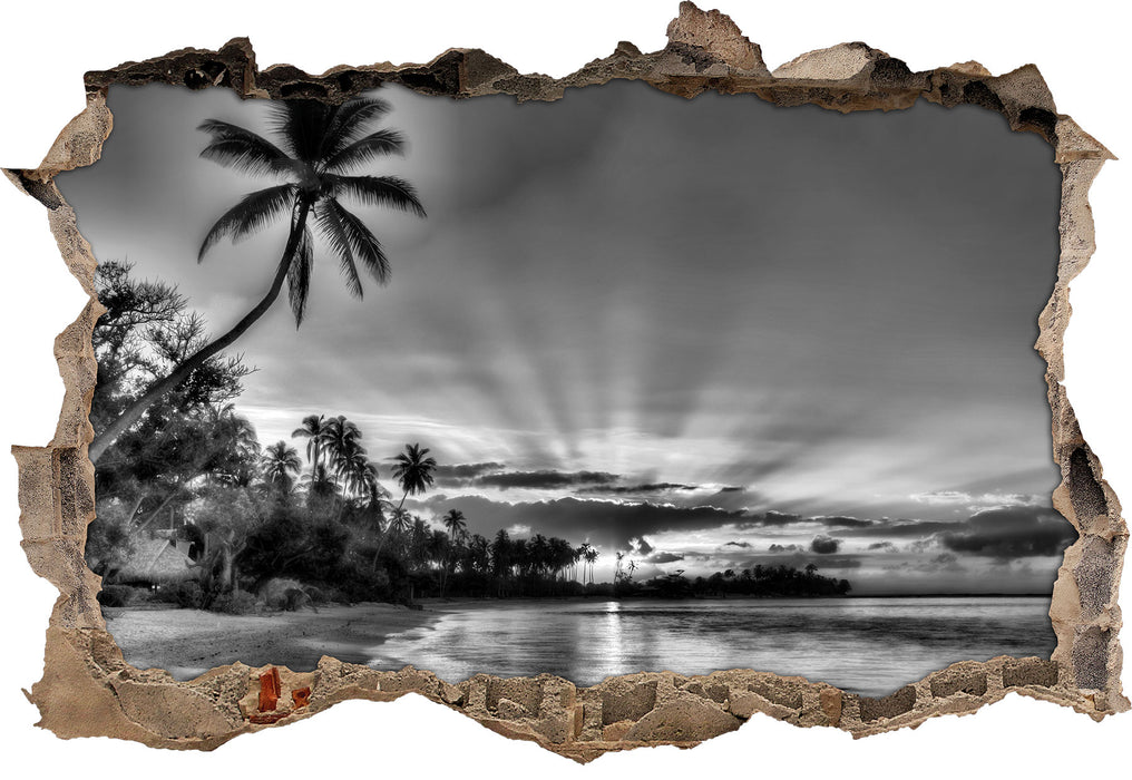Pixxprint Palmen am Strand, 3D Wandtattoo