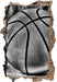 Basketball schwarzer Hintergrund 3D Wandtattoo Wanddurchbruch