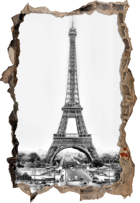 Pixxprint gigantischer Eiffelturm, 3D Wandtattoo