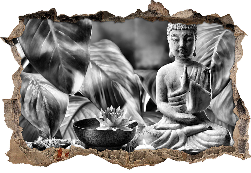 Pixxprint Buddha Statue, 3D Wandtattoo