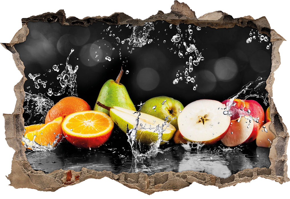 Pixxprint Früchte im Wasser, 3D Wandtattoo