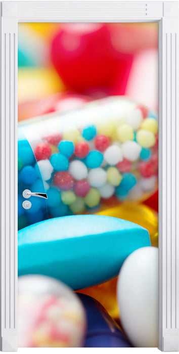 Pillen und Tabletten Türaufkleber