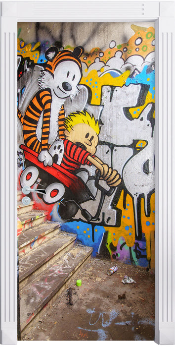 Coloured Streetart Graffiti Türaufkleber