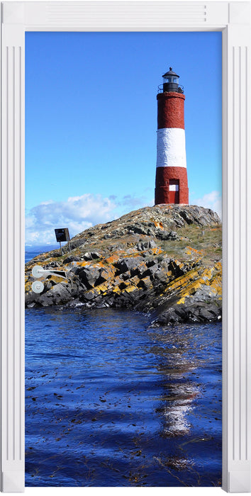 Leuchtturm mit Robben Türaufkleber