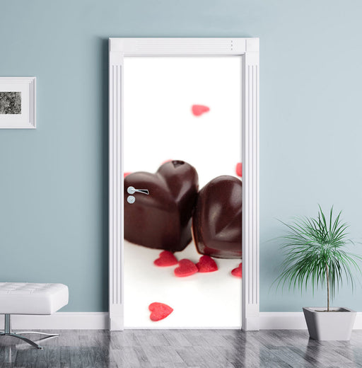 SchokoladenFensterchen Türaufkleber im Wohnzimmer