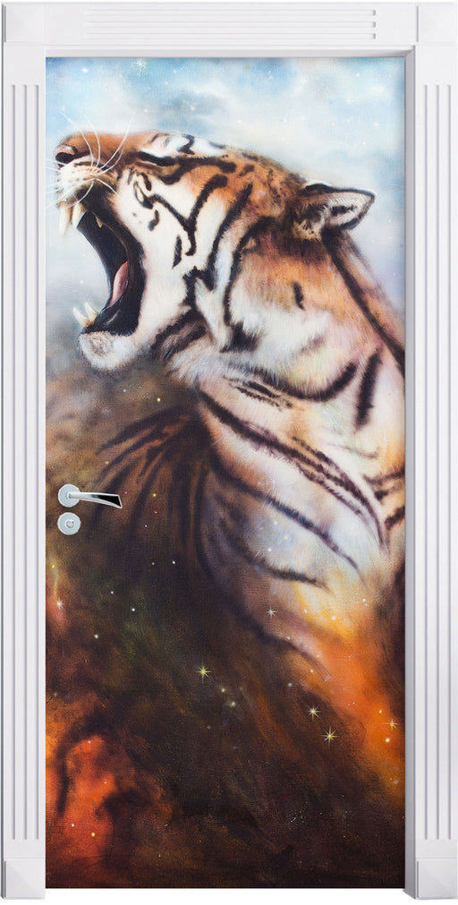 Gemälde eines Tigers Türaufkleber