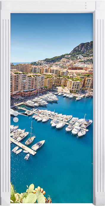 Atemberaubende Küste von Monaco Türaufkleber