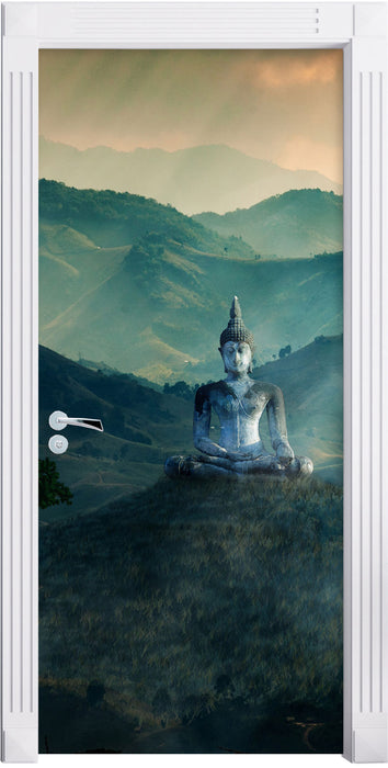 Buddha im Tal der Dunkelheit Türaufkleber