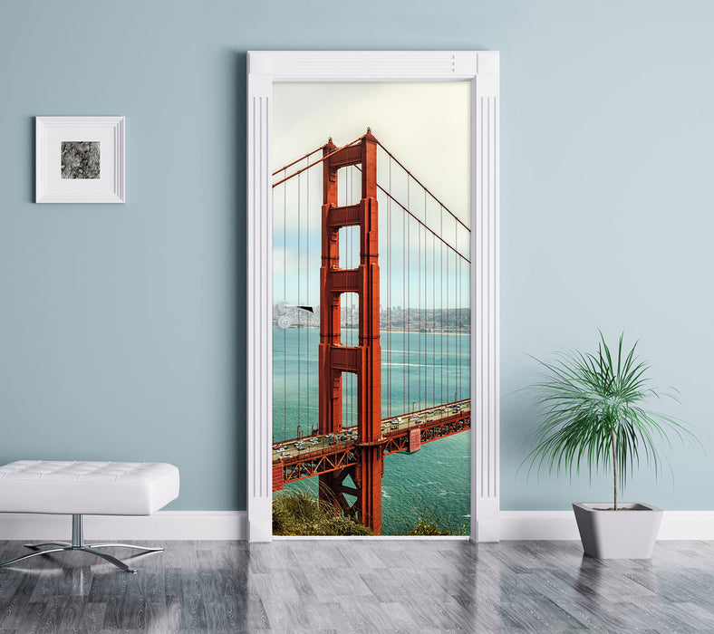 Golden Gate Bridge Türaufkleber im Wohnzimmer