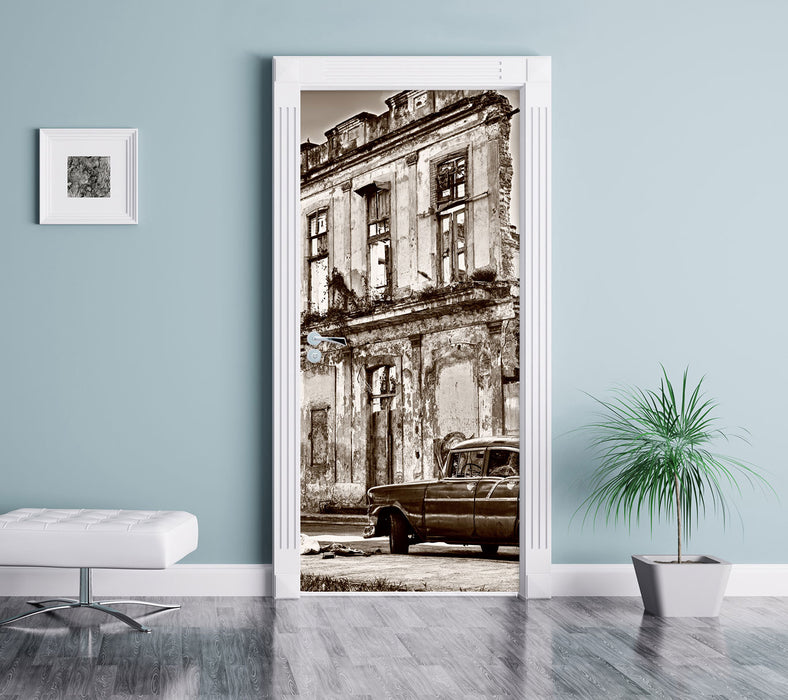 die Strassen Havannas Türaufkleber im Wohnzimmer