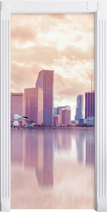 Miami Florida Skyline Türaufkleber