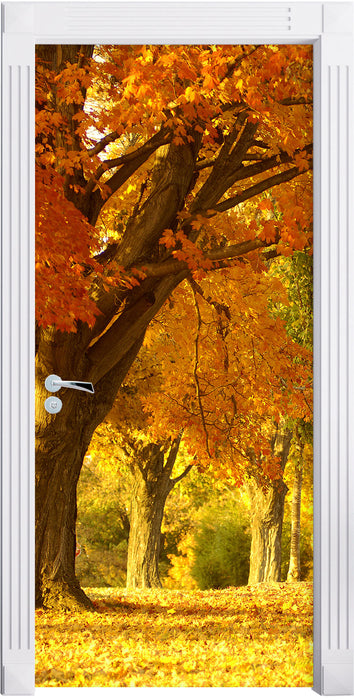 schöne Herbstlandschaft Türaufkleber