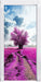 Pinkes Feld mit pinkem Baum Türaufkleber