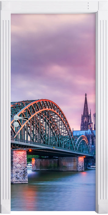 Hohenzollernbrücke in Köln Türaufkleber