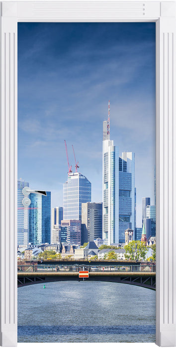 Skyline von Frankfurt am Main Türaufkleber
