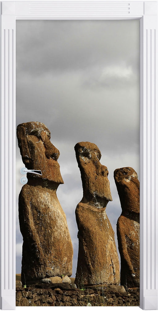 Moai Statuen auf den Osterinseln Türaufkleber